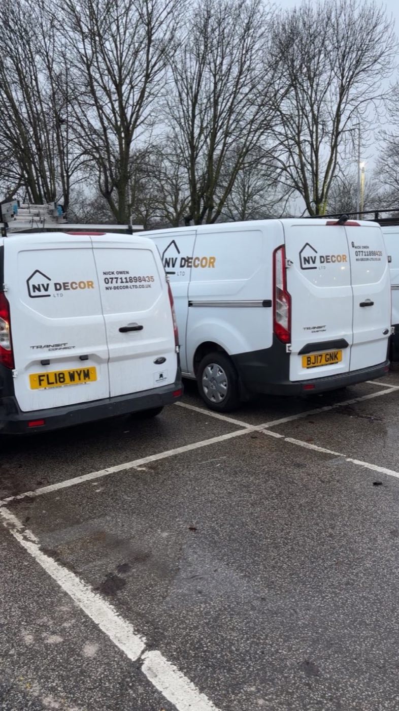 NV Decor Ltd liveried vans